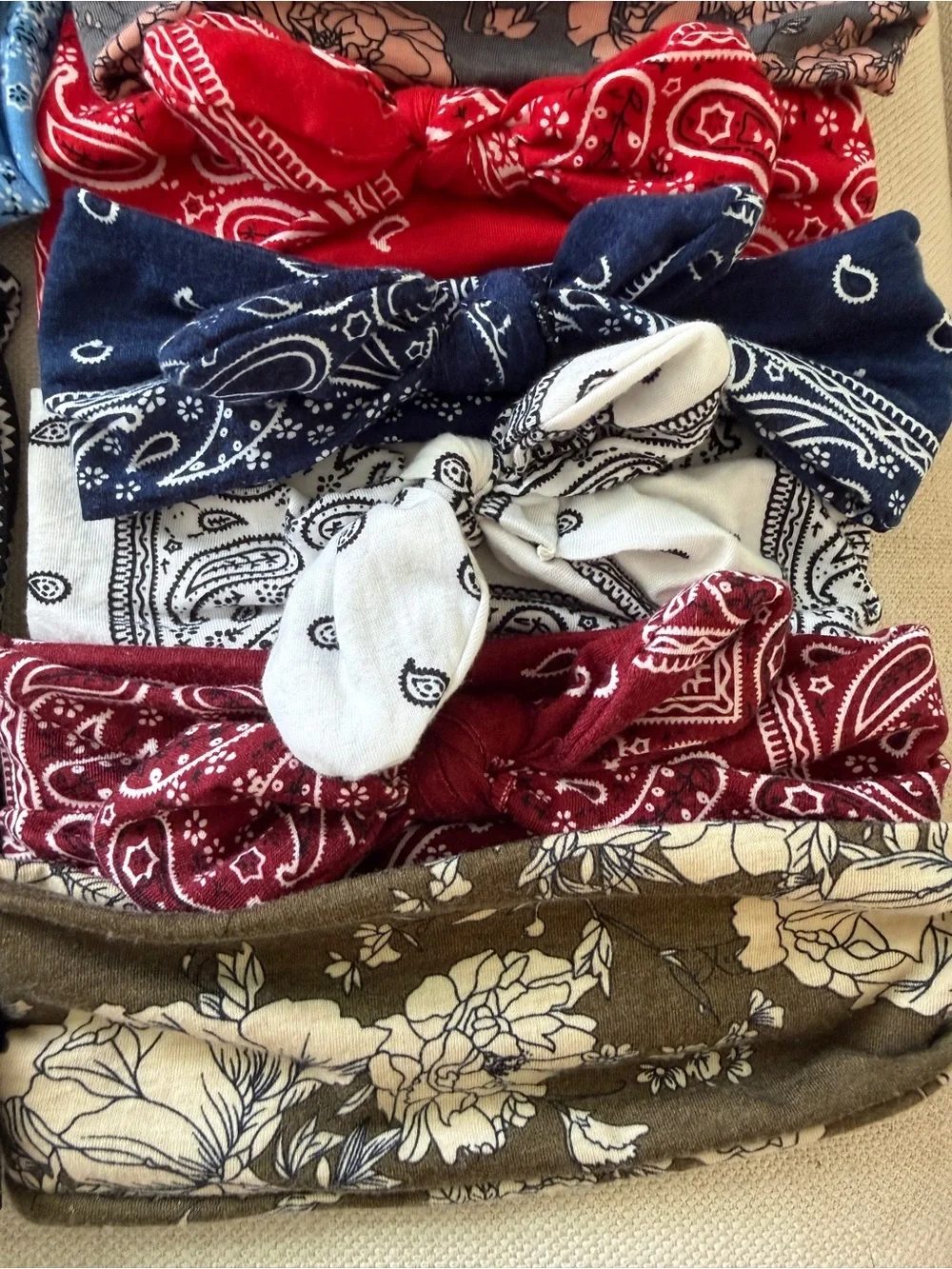 Assorted Paisley & Floral Headbands - Multi Color Set of 12
